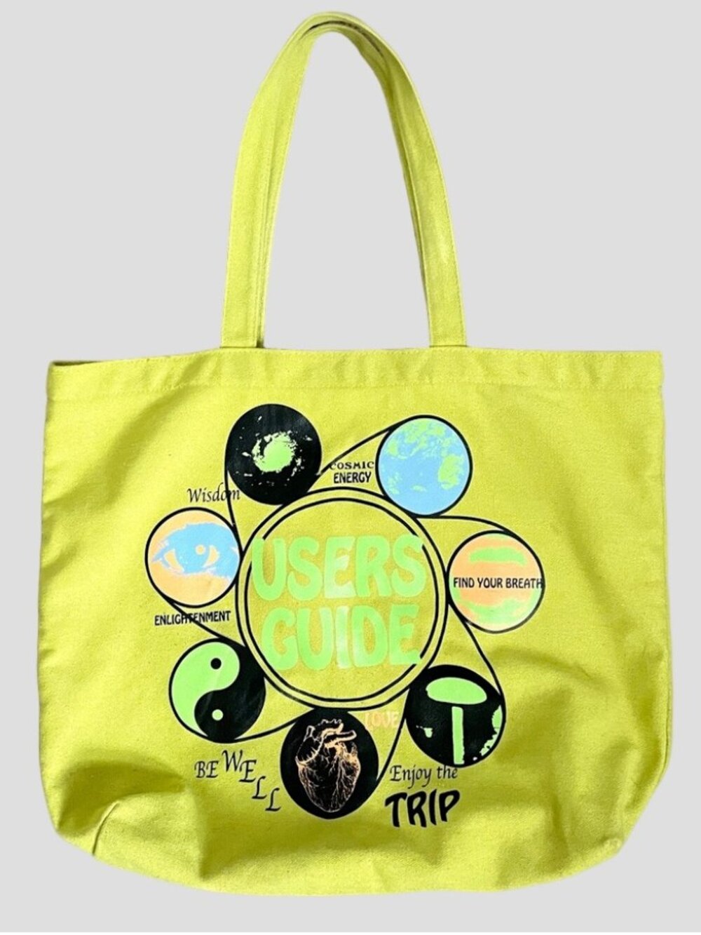 Coney Island Picnic Green USERS GUIDE Canvas Shopper Tote Bag